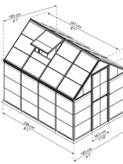 Canopia® By Palram Harmony™ Greenhouse, 6' 12 Canopia® By Palram Harmony™ Greenhouse, 6' -Garden Care Sale 8588022 11V tif