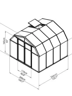 Canopia® By Palram Hobby Gardener Greenhouse, 8' -Garden Care Sale 8599331 11V tif