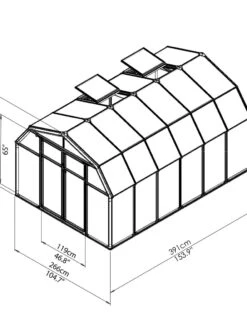 Canopia® By Palram Hobby Gardener Greenhouse, 8' -Garden Care Sale 8599332 03V tif