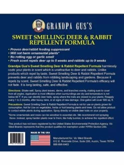 Grandpa Gus's Deer & Rabbit Repellent Spray 8 Grandpa Gus's Deer & Rabbit Repellent Spray -Garden Care Sale 8612427 05V 3 4