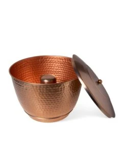 Hammered Copper Hose Pot With Lid -Garden Care Sale 8613311 5812