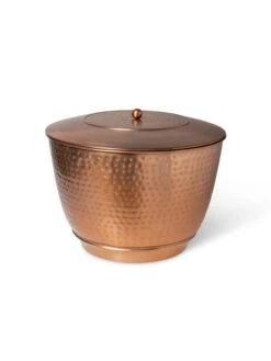 Hammered Copper Hose Pot With Lid -Garden Care Sale 8613311 5815